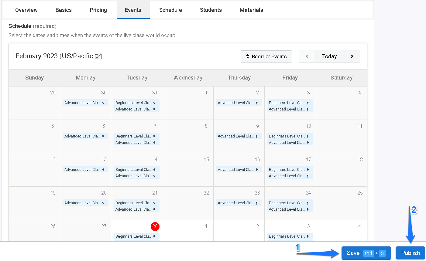 1-LiveClass_Events_Location_and_Schedule_Save_Publish.png