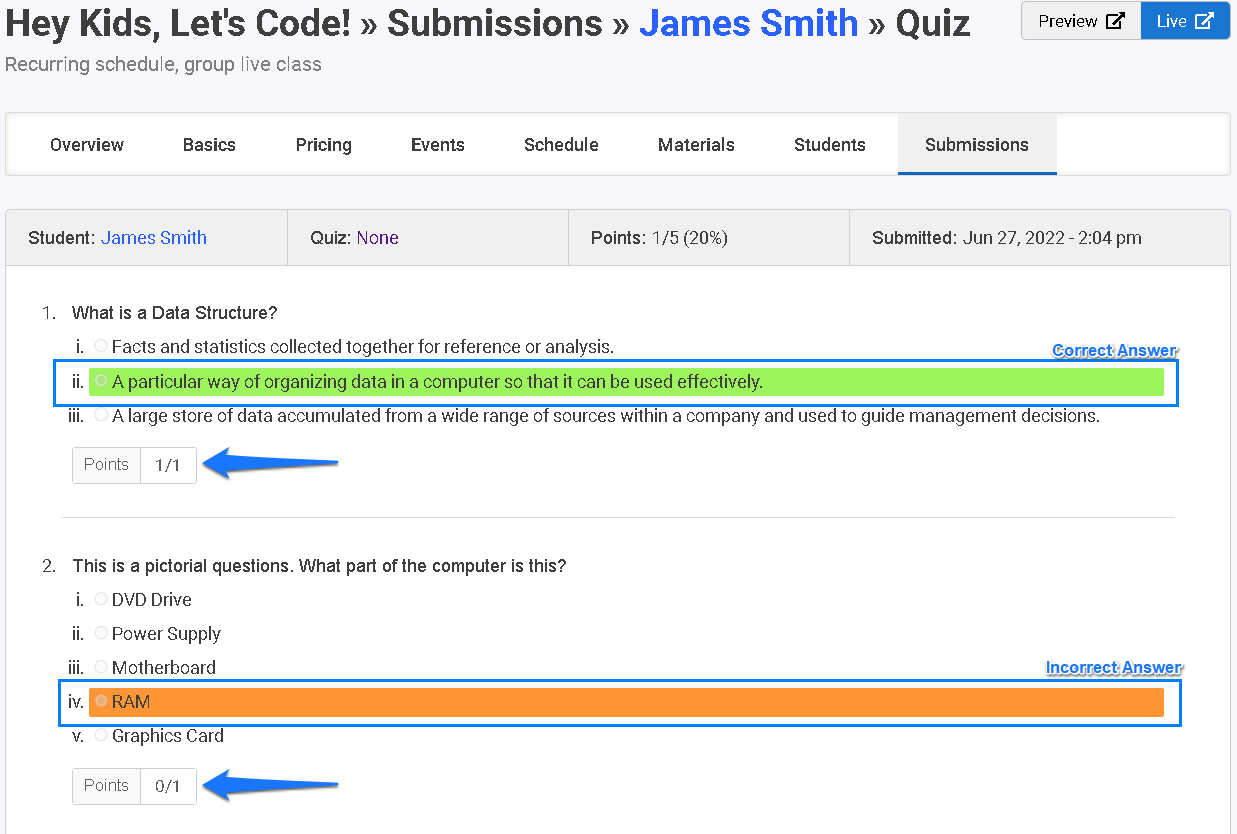 1-AddOnAssignments_SubmissionsTab_QuizResponseAnswersColorCode.png