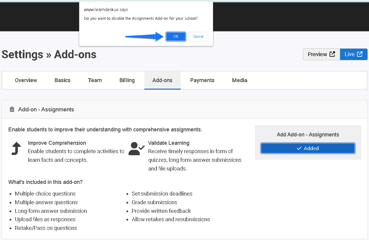 1-AddOn_Assignments_RemoveOptionConfirmation.png